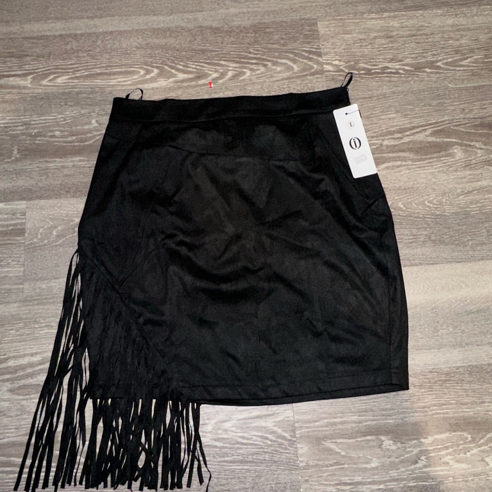 Black Fringe Women's Skirt